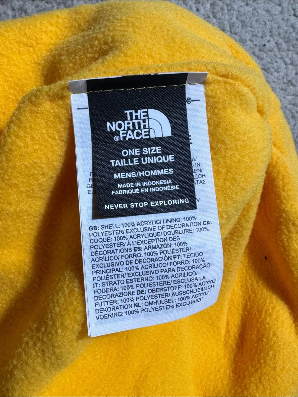 The North Face Beanie Adult OS Nickelodeon Kids Choice Award 2023 Patch Yellow